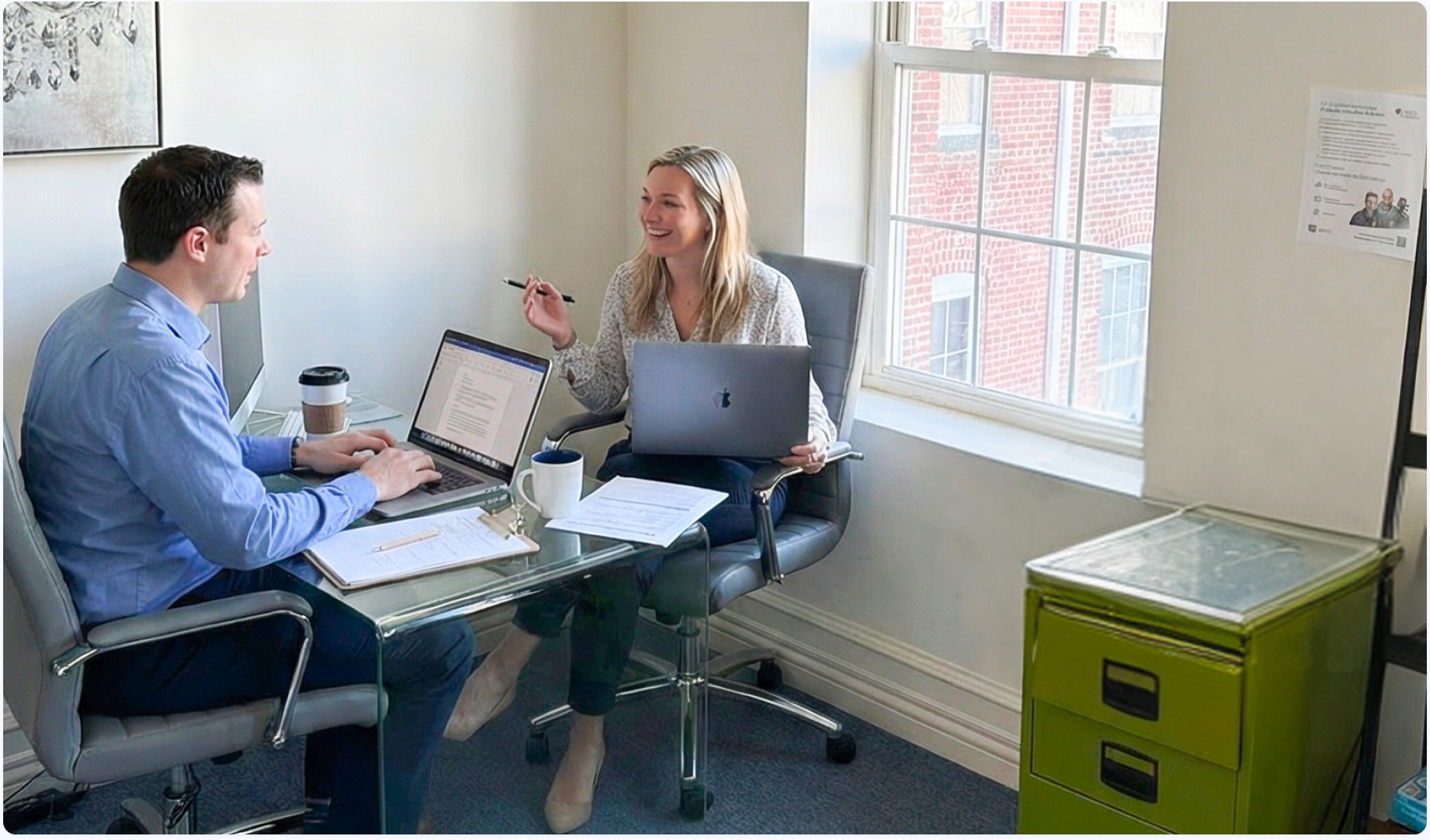 flexible private office designed for focused work and client meetings